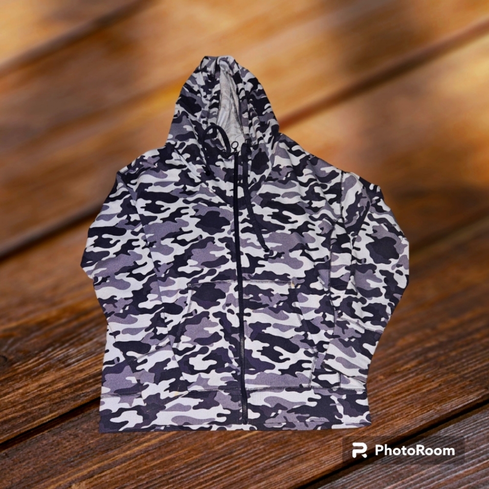 Fabletics Full Zip Camo Hoodie